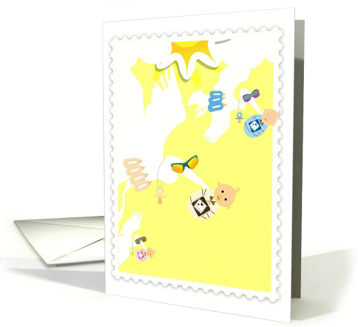Congratulations Triplets baby, boy, girl card (872231)