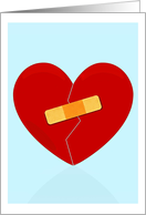 Broken Heart, repaired, never again! card