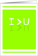 I Am Greater Than You! card