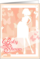 ’It’s a Girl’ Baby shower invitation, butterflies! card