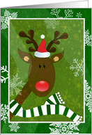 Christmas reindeer, magic of Christmas! card