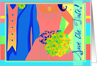 Save the Date for our wedding, in tropical colors! card