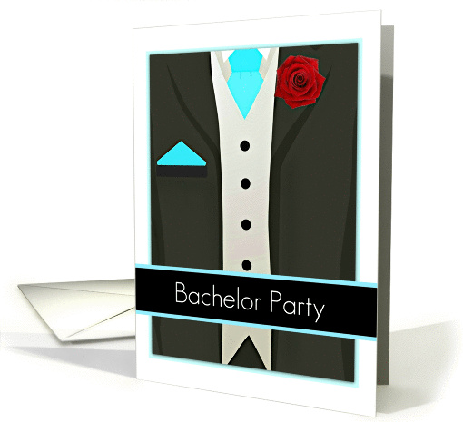 Bachelor Party Invite, elegant collection, tuxedo! card (879012)