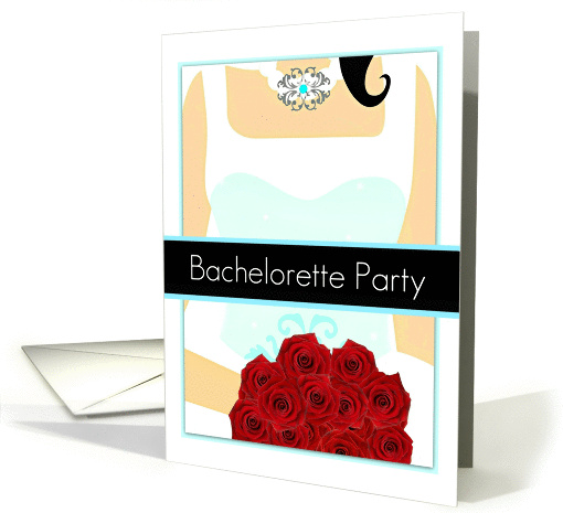 Bachelorette Party Invite, elegant collection, dress! card (879015)