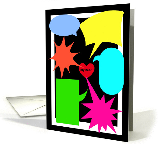 Blank speech bubbles to be Filled in by sender with... (885815)