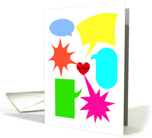 Blank speech bubbles to be Filled in by sender with... (885816)
