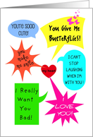 Love Speech Bubbles from the Heart, on white! card