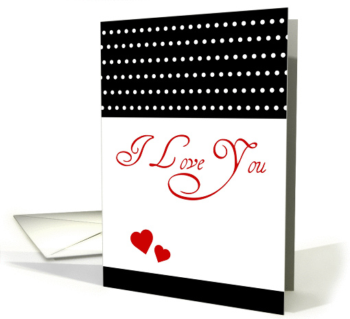 Valentine's Day Marry Me, I Love You, period, with hearts! card