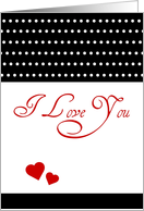 Valentine’s Day Marry Me, I Love You, period, with hearts! card