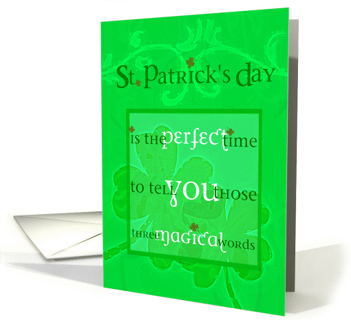 St. Patrick's Day, let's get lucky! card (904465)