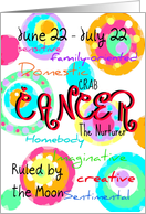 Happy Birthday Cancer sign zodiac characteristics! card