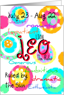 Happy Birthday Leo sign zodiac characteristics! card