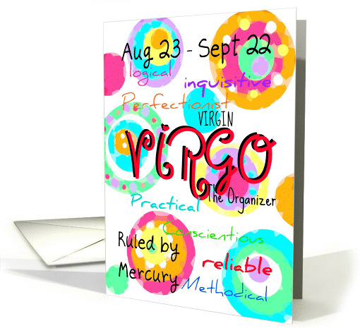 Happy Birthday Virgo sign zodiac characteristics! card (904533)
