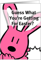 Happy Easter bunny tail, adult humor! card