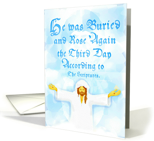 Easter for Mom and Dad, Jesus is risen heart shaped wounds! card
