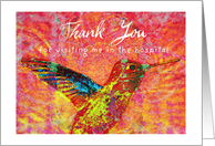 Thank you for visiting me in the hospital! card