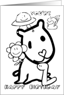 Happy 2nd Birthday ’Color Me’ Collection, puppy fun! card