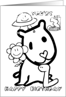 Happy 3rd Birthday ’Color Me’ Collection, puppy fun! card