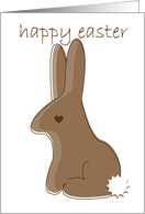 Happy Easter bunny, I love you more than chocolate bunnies! card