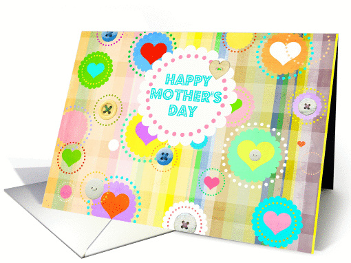 Happy Mother's Day, on Your Birthday, plaid pastels,... (924070)