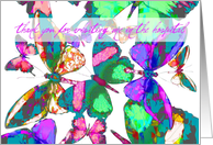 Thank you for for visiting me in the hospital, butterflies in flight! card