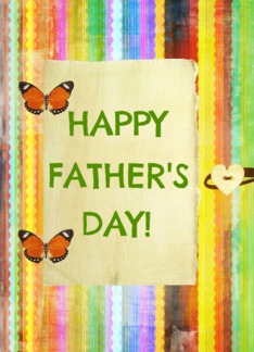Happy Father's Day to Mom, journal-look with butterfly hinges!