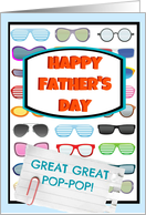 Happy Father’s Day, Great Great Pop-Pop, cool guy, sunglasses! card