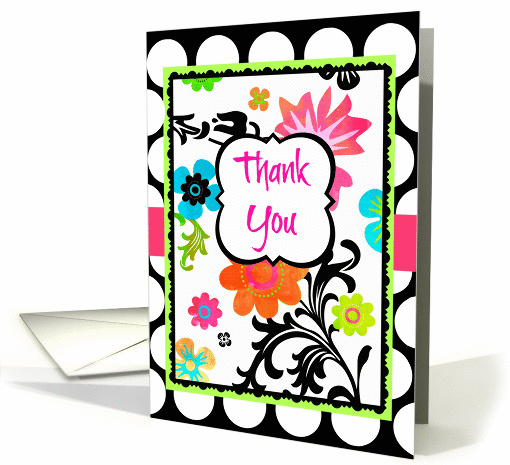 Thank You' for Your Hospitality Bright Tropical Floral on... (950428)