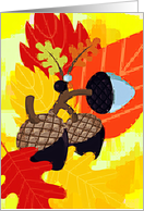 Three Lucky Acorns to Bring You Good Fortune! card