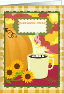 Thanksgiving Card With Special Place for Your Favorite Recipe! card