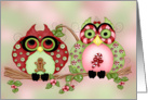 Mr. and Mrs. Christmas Sweets Holiday Owl Card