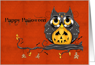 Happy Halloween Owl Card