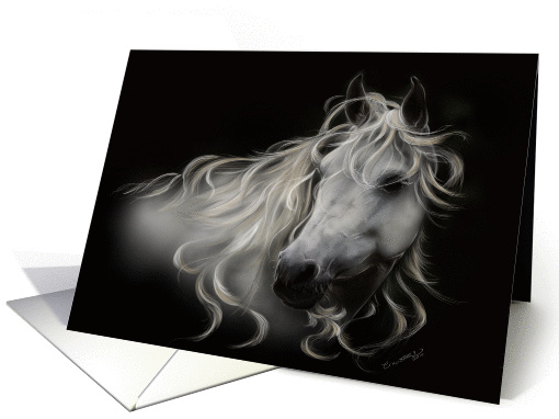 Fantasy White Stallion card (872130)