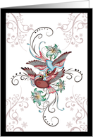 Have an Enchanting Valentine’s Day Sparrows, Swirls card