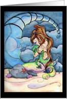 Mermaid Greetings by the Moon card