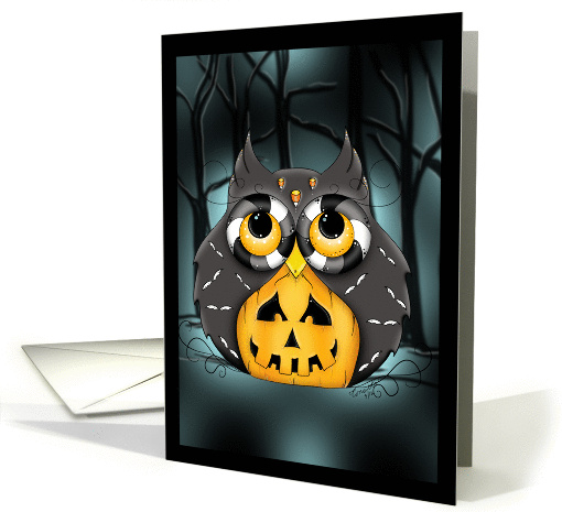 Jack-O-Lantern Wooty Owl Halloween card (962461)