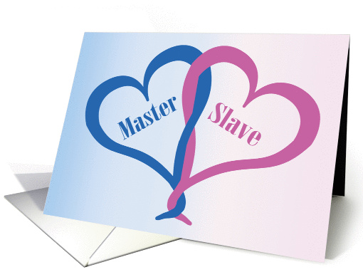 Valentine's Day Master Slave Hearts card (889282)