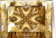 Any Occssion Abstract Art with Dimensions in Brown and Gold Tones card