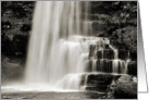 Sepia dreamy waterfall - Uldale Force Cumbria blank card