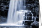 Blue tone dreamy waterfall - Uldale Force Cumbria blank inside card