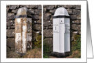 Before and After - A cumbrian mile post - Blank for your own message card