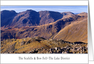 The Lake District - The Scafells and Bow Fell - Blank card