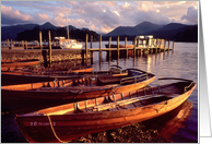 The Lake District - Rowing boats at Derwentwater, Keswick - Blank card