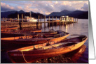 The Lake District - Rowing boats at Derwentwater, Keswick - Blank card