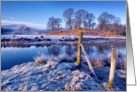 Frosty Morning, The Lake District, River Brathay - Blank card