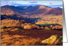 Autumn colours, Loughrigg Fell, The Lake District - Blank card
