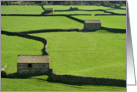 The Yorkshire Dales - Barns and walls - Gunnerside - Customisable card