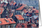 Pantiled red roofs, Robin Hood’s Bay, East Yorkshire - Blank card
