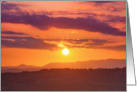 Orange sunset near Kendal, Cumbria - Blank card