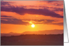 Orange sunset near Kendal, Cumbria - Blank card